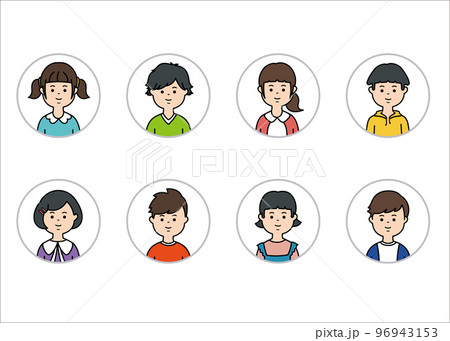 子供の表情アイコン 96943153
