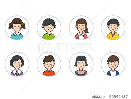 子供の表情アイコン　悲しい 96943487