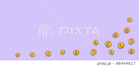 Dollar coin hand drawing - financial theme 96944617