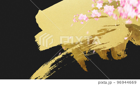 桜と金箔の背景 桜と金箔の背景 96944669
