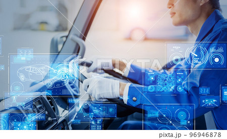 大型自動車ドライバーとテクノロジー 96946878