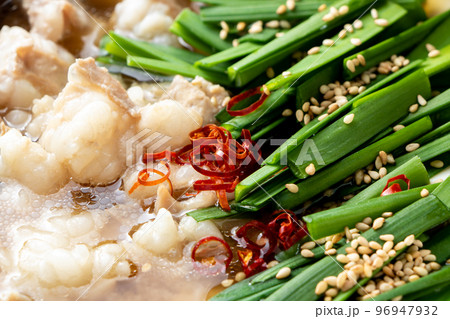 もつ鍋のアップ。 96947932