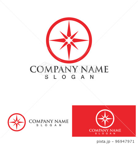 Compass logo vector icon illustration 96947971