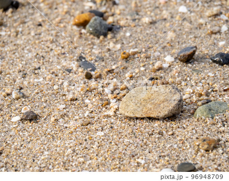 砂浜の石。 96948709