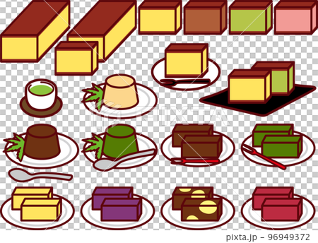 卡斯特拉和甜豆凍 96949372