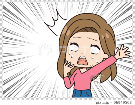 脇にコンプレックスのある女性のイラスト 96949568