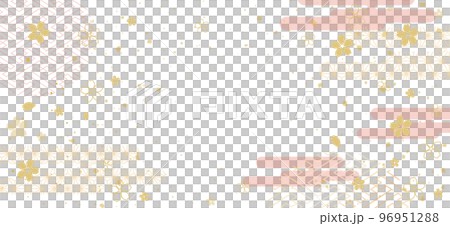 正月の背景イラスト。和柄をあしらった美しい背景。 96951288