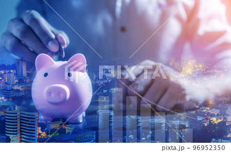 Investor online saving concept Investor online saving concept 96952350