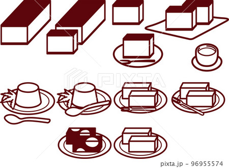 カステラと羊羹斜L 96955574