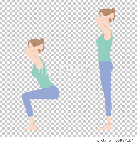 深蹲（雙手放在腦後） 96957194