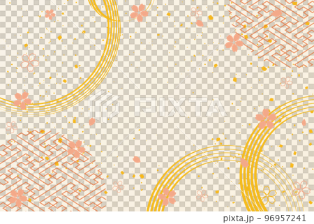 新年的背景圖。帶有日本圖案的美麗背景。 新年的背景圖。帶有日本圖案的美麗背景。 96957241