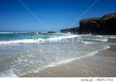 As Catedrais beach - Beach of the Cathedrals - Galicia, Spain 96957763