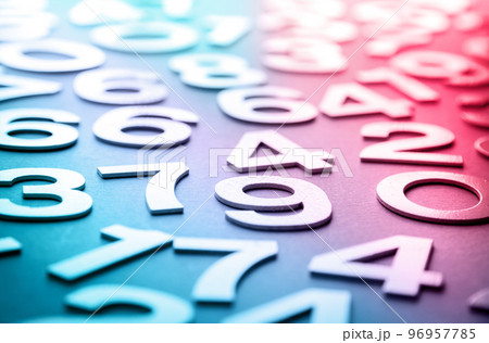 Mathematics background made with solid numbers 96957785