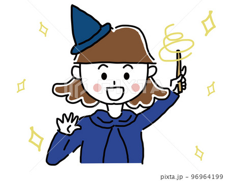魔法使い 三頭身 元気に魔法をかける 魔法使い 三頭身 元気に魔法をかける 96964199