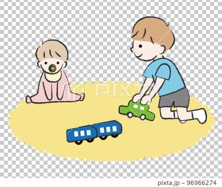 Good children and babies playing together Good children and babies playing together 96966274