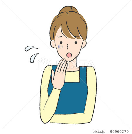 どうしよう?ショックを受けて焦る女性 どうしよう?ショックを受けて焦る女性 96966279