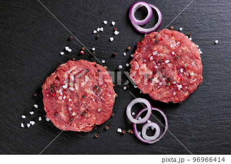 raw home-made beef burger cutlet 96966414