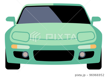 Modern car icon. Luxury auto front view 96966952