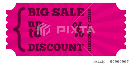 Sale discount coupon template in vintage ticket style 96966967
