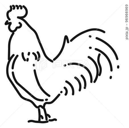 Rooster icon. Farm bird logo. Rural animal 96966969