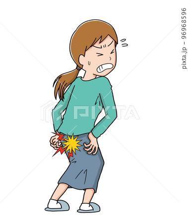 おしりが痛い女性 96968596