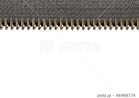 Open zipper line banner isolated on white 96968776