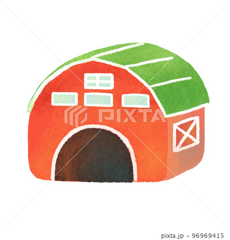 赤い農場の小屋 96969415