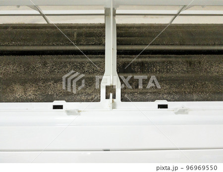 The dirty air filter with the many dust. The dirty air filter with the many dust. 96969550