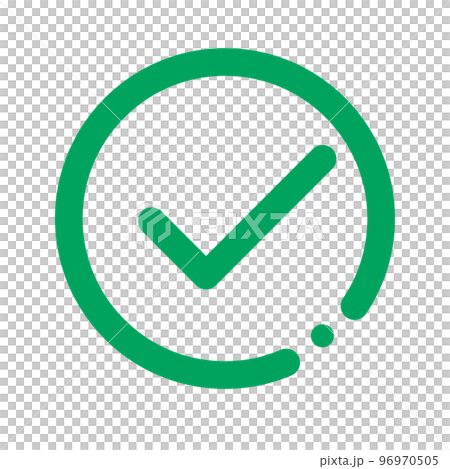 Modern round check mark. A sign of success or confirmation. vector. 96970505