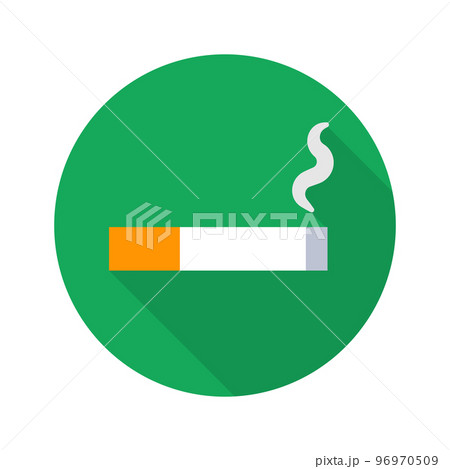 丸いタバコのアイコンと影。ベクター。 96970509