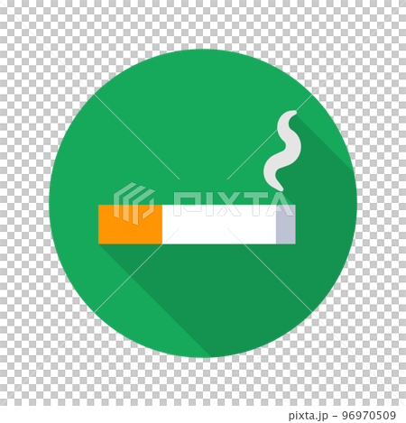 丸いタバコのアイコンと影。ベクター。 96970509