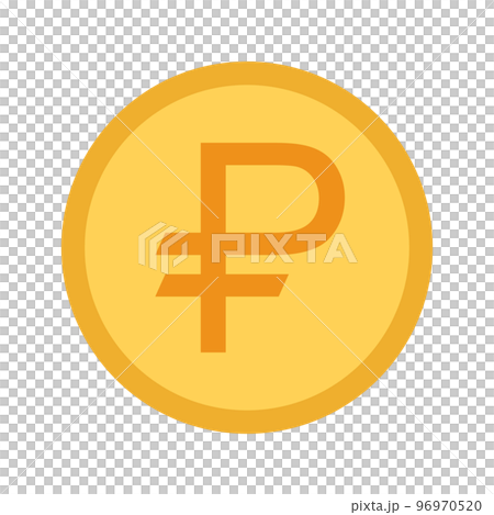 俄羅斯盧布硬幣。俄羅斯貨幣。向量。 96970520