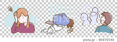 心の動きセット① うつ、落ち込み 96970540