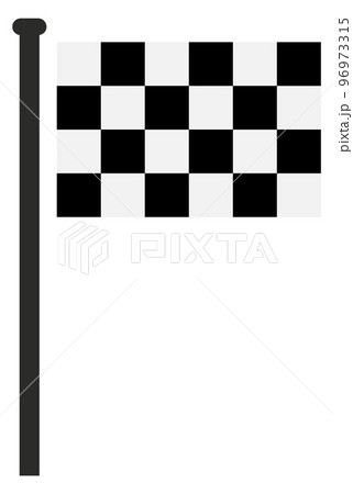 Racing flag icon. Checkered pattern sport symbol Racing flag icon. Checkered pattern sport symbol 96973315