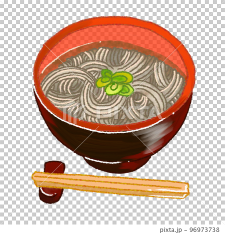 温かいお蕎麦 96973738