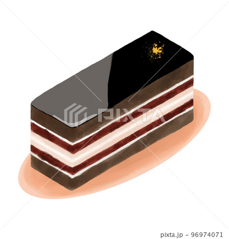 手描き水彩風ケーキのイラストのイラスト素材 [96974071] - PIXTA