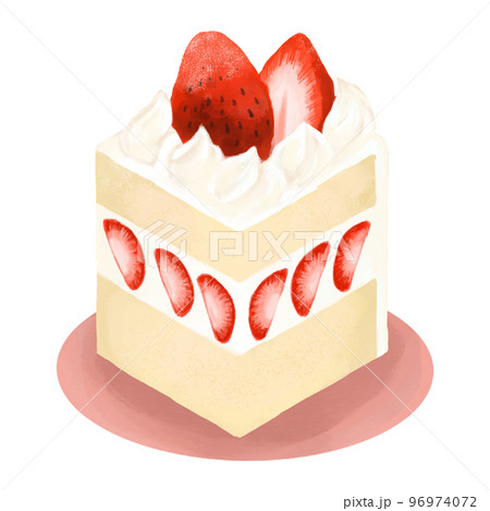 ケーキ 水彩画 手描き 手描き水彩風ケーキのイラストのイラスト素材 [96974072] - PIXTA
