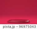 Simple product podium, design for cosmetics or product stand, 3D rendering. 96975043