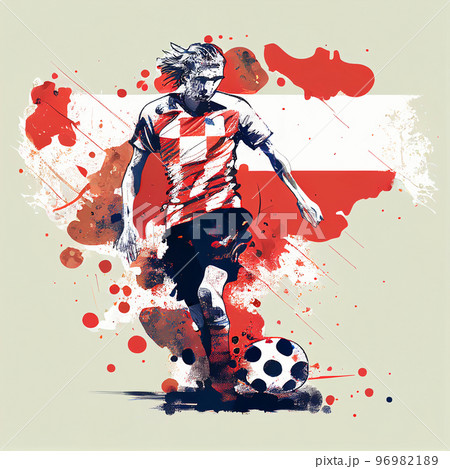 Croatian soccer poster. Abstract Croatia football background. Croatian national football player. Croatia soccer team Croatian soccer poster. Abstract Croatia football background. Croatian national football player. Croatia soccer team 96982189
