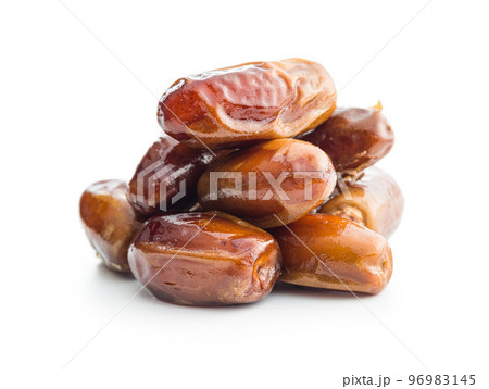Dried dates fruit isolated on white background. 96983145