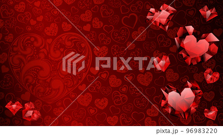 Background of hearts 96983220