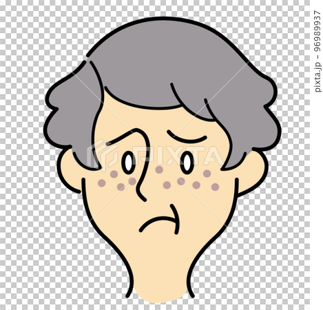 Skin troubles of elderly women with short hair Skin troubles of elderly women with short hair 96989937