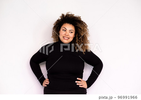 Displeased young woman showing irritation Displeased young woman showing irritation 96991966