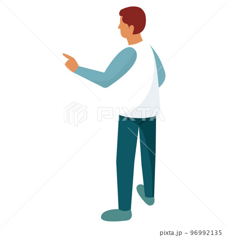Isolated abstract colored male character Vector Isolated abstract colored male character Vector 96992135