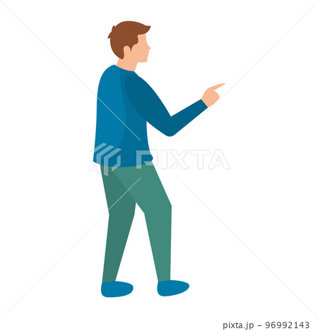 Isolated abstract colored male character Vector Isolated abstract colored male character Vector 96992143