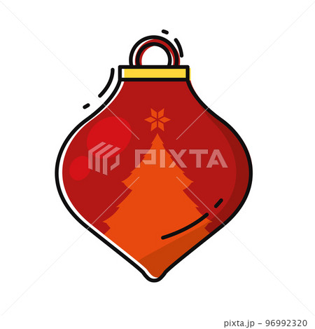 Isolated colored christmas ball with texture Vector Isolated colored christmas ball with texture Vector 96992320