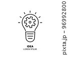Artificial intelligence and machine learning line icon 96992800
