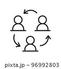 online meeting related line icon 96992803