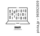 Artificial intelligence and machine learning line icon 96992809