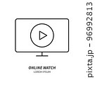 Cinema watch icon concept. Tv or theater 96992813